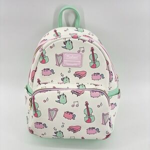 Loungefly‎ Pusheen Cat Unicorn Music Instrument Pink Green Mini Backpack Retired